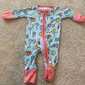Little sleepies pool party print size preemie EUC